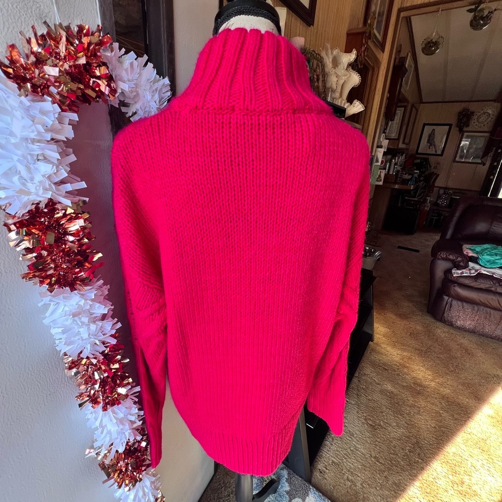 NWT FRENCH CONNECTION Nissa Chunky Cable-Knit Sweater Wool Blend. - Picture 7 of 15